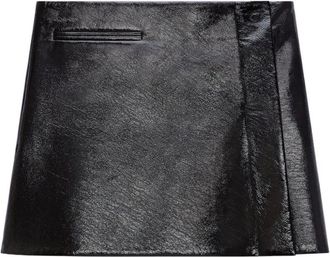 Courrèges Black Vinyl Mini Skirt