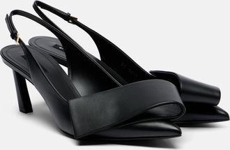 Givenchy Twisted Ribbon leather slingback pumps