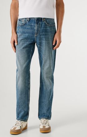 Pepe Jeans London 5-Pocket-Jeans PEPE JEANS BYRON FS MIDNIGHT FADE, Damen, Gr. 30, L&auml;nge 34, dirty blau, Denim/Jeans, Obermaterial: 100% Baumwolle, unifarben, straight 