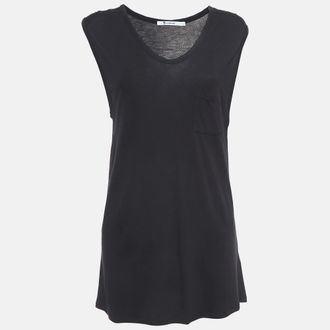 Alexander Wang Black Knit Pocket Detail Tank Top
