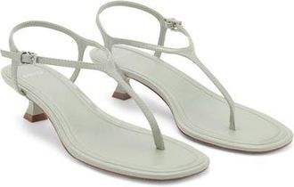 Mango T-Strap Sandal in Pastel Green at Nordstrom, Size 6.5Us