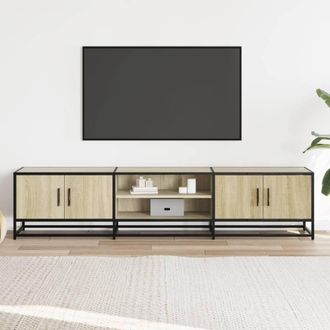 Berkfield Home TV Cabinet Sonoma Oak 180x35x41 cm Engineered Wood in Light Oak | Size: 180 x 35 x 41 cm