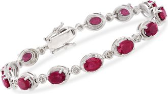 Ross-Simons Ruby Bracelet in Sterling Silver
