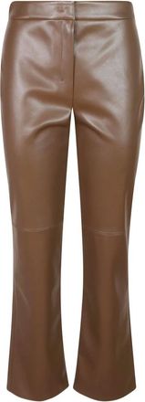 Max Mara Sublime Broek - Dames - Broeken - Bruin - Maat: L Leer