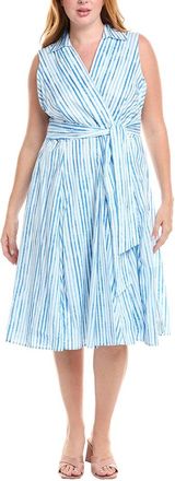 Tahari by ASL Tahari Asl Plus Tie Waist Midi Dress