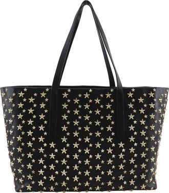 Jimmy Choo London Black Leather Tote Bag (Pre-Owned)