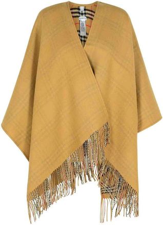 Burberry Reversible Beige Wool Cape