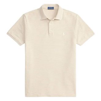 Polo Ralph Lauren Striped Stretch Mesh Polo Shirt, Size Medium