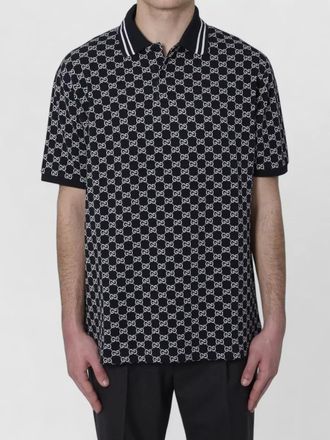 Gucci gg jacquard cotton piqu&eacute; polo shirt