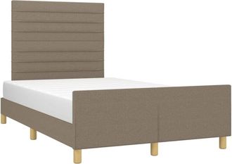 vidaXL Vidaxl - Estructura De Cama Sin Colch&oacute;n Tela Gris Taupe 120x200 Cm