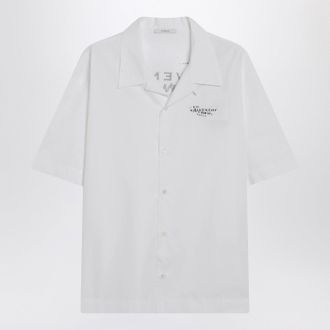 Givenchy White Poplin Shirt With Logo Print