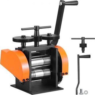 OEM 3 In 1 Handwalzwerk Maschine 45 Mm Kombinationswalzwerk, Manueller Walzwerk Schmuckwalzwerk Einstellbare Dicke Von 0 Bis 6 Mm, Handwalzwerk Maschine F