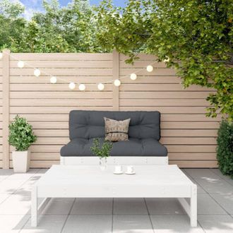 vidaXL Set Salotto da Giardino 2 pz Bianco in Legno Massello di Pino - Vidaxl