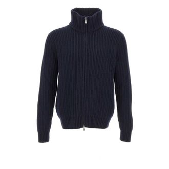 Gran Sasso Truien & Vesten, Heren, Blauw, 4Xl, Wol, Volledige ritssluiting Cardigan