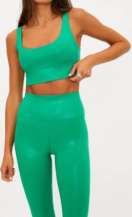 Beach Riot Leah Top In Frosted Fir Shine
