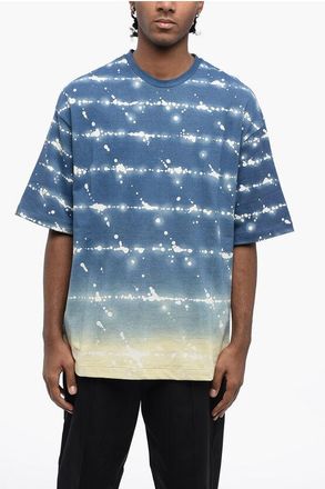 Jil Sander Crew Neck BLUE SKY Printed Cotton T-Shirt size M