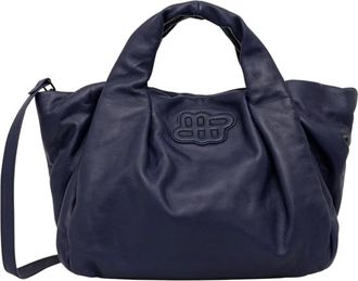 Munthe Lix Tote - Dames - Shoppers - Blauw - ONE Size - Leer - Tassen