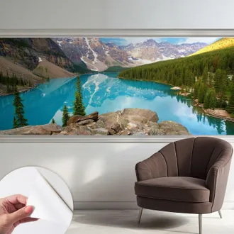 Tulup Carta Da Parati Autoadesiva - Impermeabile - Murale Da Parete - Decorazione Murale - Lago Blu 250x104 Cm