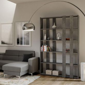 Itamoby Librer&iacute;a De Pared Sal&oacute;n Dise&ntilde;o Gris Moderno Kato A Small Concrete
