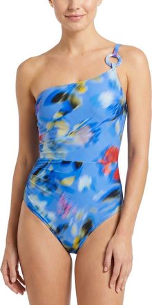 Change of Scenery Kara One Shoulder Ring Trim One-Piece Swimsuit in Larkspur Bay at Nordstrom, Size Medium