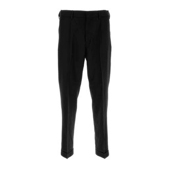 Cellar Door Suit Trousers, male, Black, Size: L Cambridge Tapered-Leg Wool Trousers