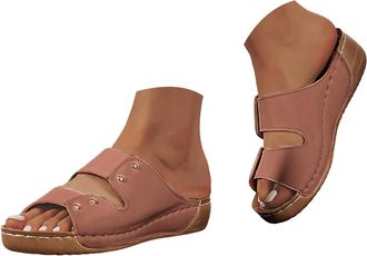 Generic Orthopedic Wedge Sandals for Women 2026 Dressy Summer Arch Support Sandals Comfortable Platform Flip Flops for Women Slip on Beach Casual Open Toe Vac