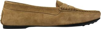 Tod's Tods City Gommino Loafers in Brown Suede