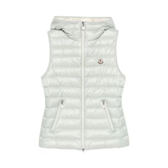 Moncler Vests, female, Green, Size: S Glygosse Hooded Quilted Gilet