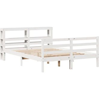 vidaXL Vidaxl - Bed Frame without Mattress White 140x200 cm Solid Wood Pine