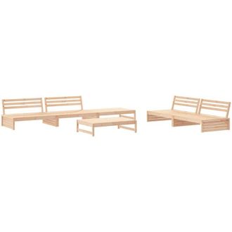 vidaXL Juego De Muebles De Jard&iacute;n 6 Piezas Madera Maciza De Pino Vidaxl