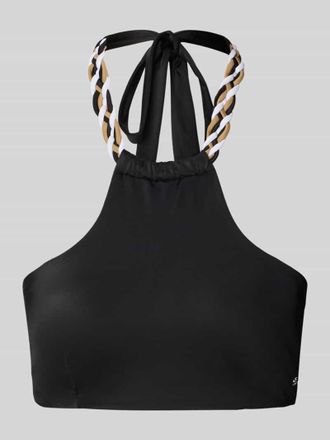 HUGO BOSS Bikini-Oberteil mit Flechtoptik-Detail Modell BRALETTE_BOSS BRAID in Black, Gr&ouml;&szlig;e L
