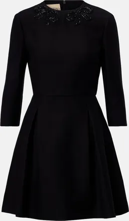 Valentino Crepe Couture embellished minidress