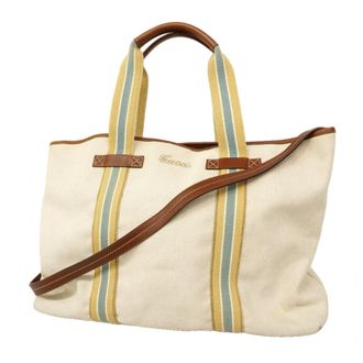 Gucci Beige Canvas Tote Bag (Pre-Owned)