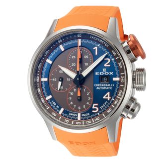 Edox Mens Chronorally 45mm Automatic Watch