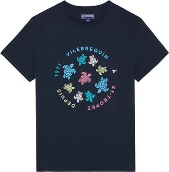 Vilebrequin Katoenen T-shirt met ronde hals - Blauw