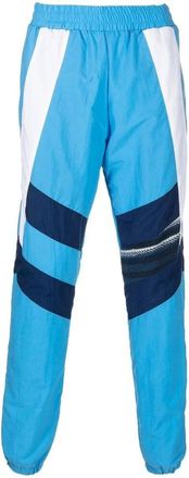 United Rivers Kleurrijke trainingsbroek met patchworkdetails - Heren - Sweatpants - Blauw - M - Broeken