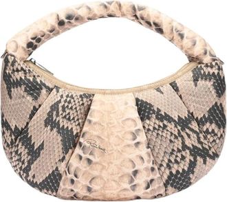 Roberto Cavalli Small Venezia Tas Met Print - Dames - Handtassen - Bruin - ONE Size - Polyester - Tassen