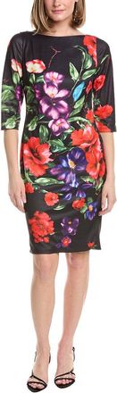 Rene Ruiz 3/4 Sleeve Bodycon Floral Sheath Dress
