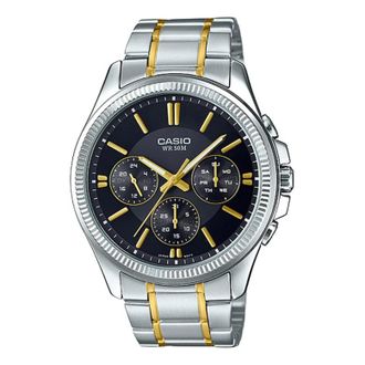 Casio Casio Analog Watch Silver Gold MTP-1375SG-1AVDF