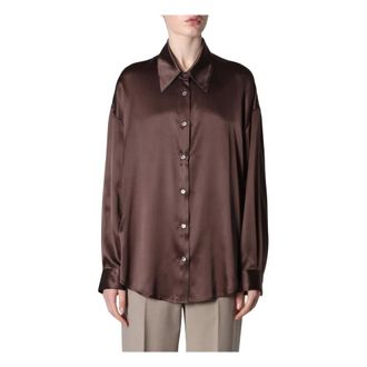 Roberto Collina Camicia ML - Dames - Blouses & Shirts - Bruin - Maat: S