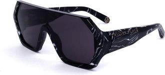 Philipp Plein Gray Acetate Mens Sunglasses