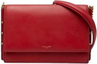 Saint Laurent Pre-owned Cross Body Bags, female, Red, Size: ONE SIZE Pre-owned Leather Cross Body Bag