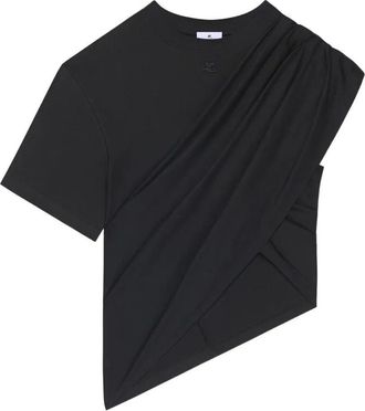 Courr&egrave;ges Asymmetrical Twist T-Shirt