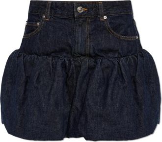 Ganni Rok in Rinse Denim - Dames - Spijkerrokken - Blauw - L - Denim - Rokken