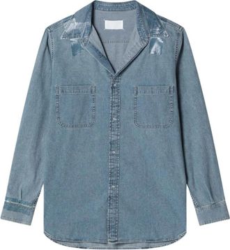 Maison Margiela Taped Denim Shirt - Heren - Spijkeroverhemden - Blauw - M - Denim - Overhemden