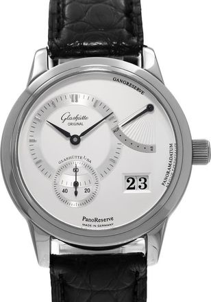 Glash&uuml;tte Original Pre-owned Glashutte Original Panoreserve Hand Wind Silver Dial Mens Watch 65-01-02-02-04