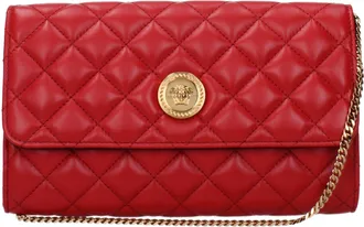 Versace Red Leather Clutch Womens Bag