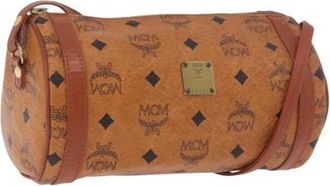 MCM Pre-owned Shoulder Bag - Dames - Vintage Schoudertas - Bruin - ONE Size - Leer - Vintage