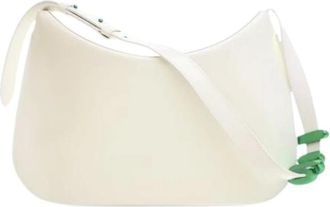 Bottega Veneta Pre-owned Shoulder Bags, female, White, Size: ONE SIZE Pre-owned Leather Shoulder Bag