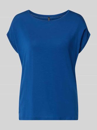 Vero Moda Regular Fit T-Shirt aus Lyocell-Mix Modell AVA in Dunkelblau, Gr&ouml;&szlig;e XL